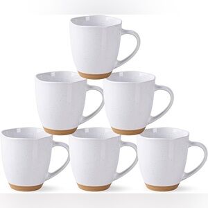 NIB AmorArc 12oz Ceramic Coffee Mugs set of 6, Stylish Coffee Mugs